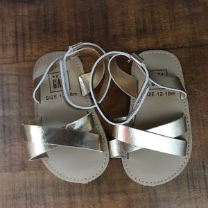 NWOT Baby Gap Gold Sandals